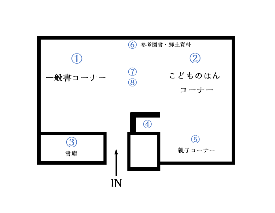 所沢図書館 富岡分館案内図